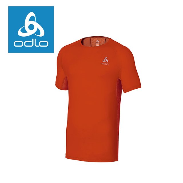 【瑞士ODLO】男彈性背網織套頭衫347562 (橘紅30198)